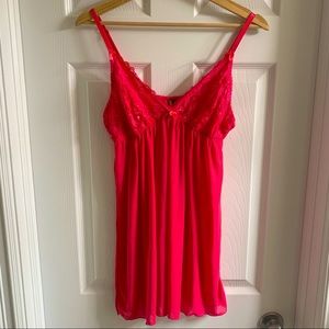 Pink babydoll sheer night gown